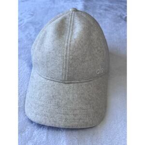 Alo Yoga Wool Baseball Cap Hat Adjustable Beige Cream Minimal Dad Hat